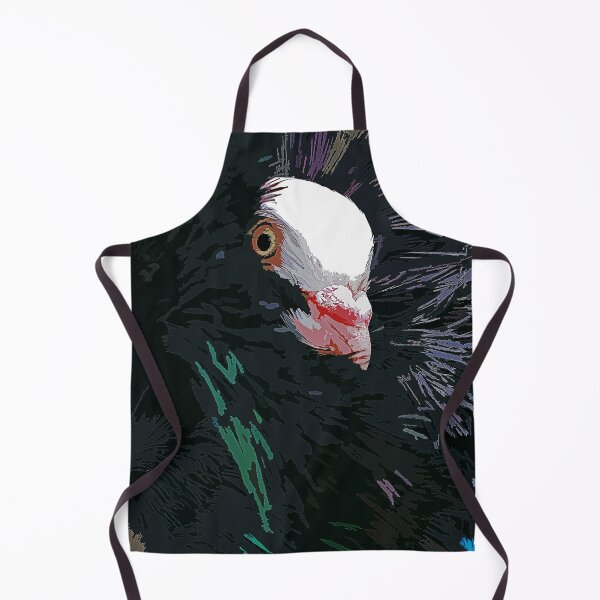 Item preview, r1367/ maj - Pigeon Black Ultra shy head ! 05 paint - Peinture (c)(h) by Olao-Olavia / Okaio Créations designed and sold by o.okaïo.