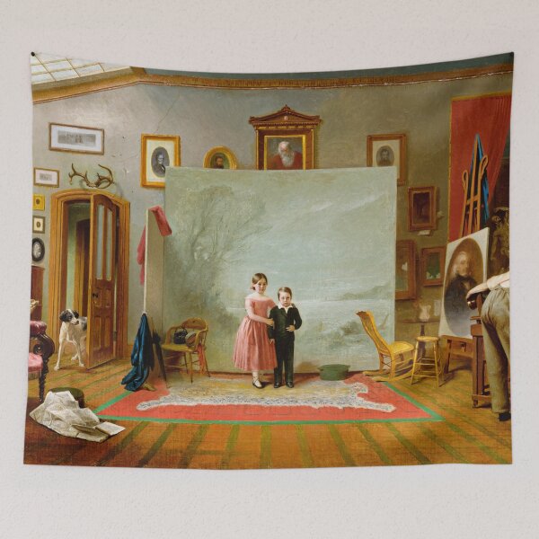 Item preview, Interior with Portraits - Thomas Le Clear designed and sold by brushandframes.