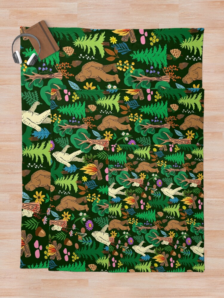 Alternate view of The Forest Dwellers  Throw Blanket