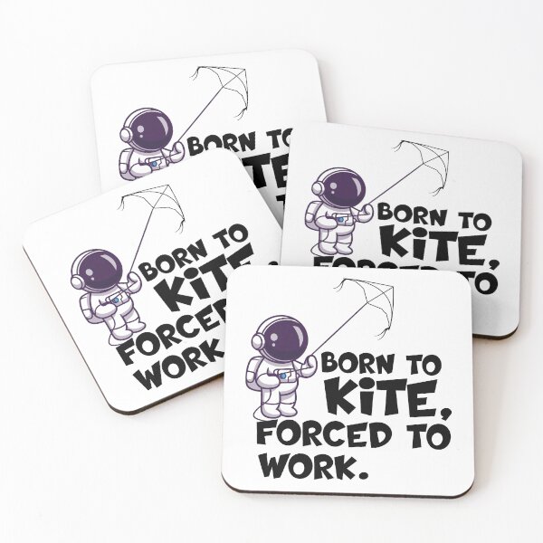 Item preview, born to kite forced to work gifts for kitesurfer  Astronaut Playing Kite designed and sold by 0umStore.