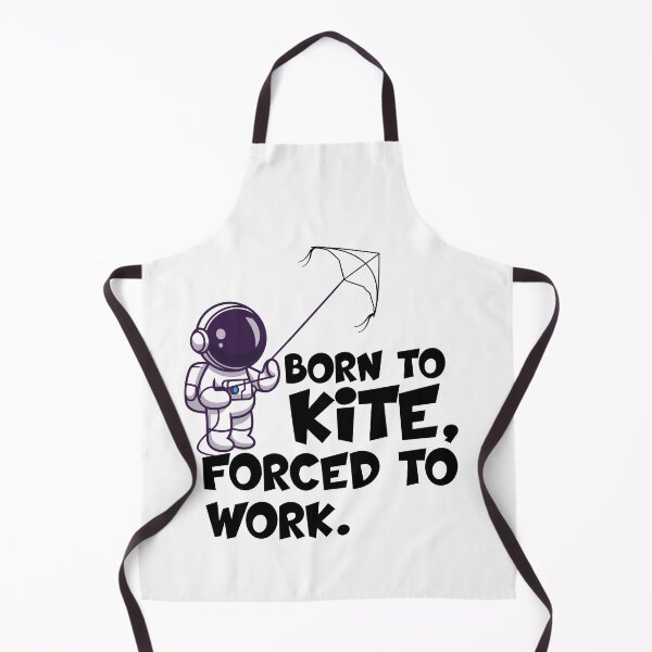 Item preview, born to kite forced to work gifts for kitesurfer Astronaut Playing Kite designed and sold by 0umStore.