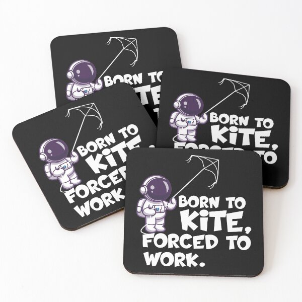 Item preview, born to kite forced to work gifts for kitesurfer  Astronaut Playing Kite designed and sold by 0umStore.