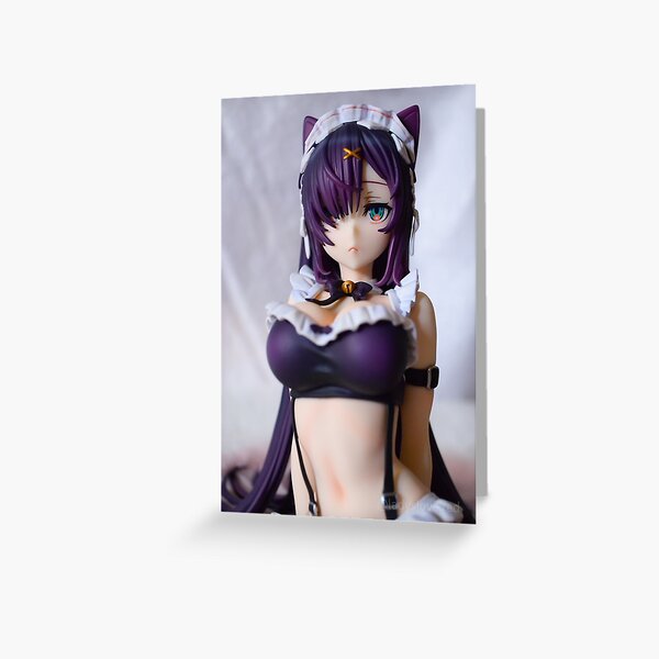 Hypnotic Pizako Cat Maid Greeting Card