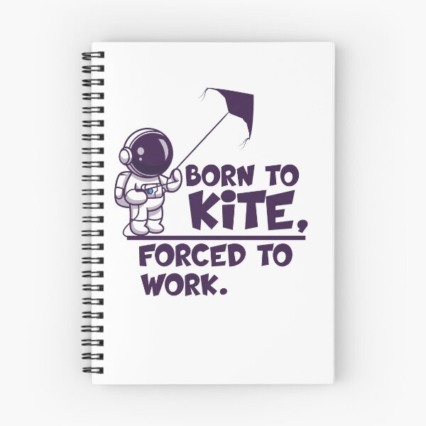 Item preview, born to kite forced to work gifts for kitesurfer  Astronaut Playing Kite designed and sold by 0umStore.