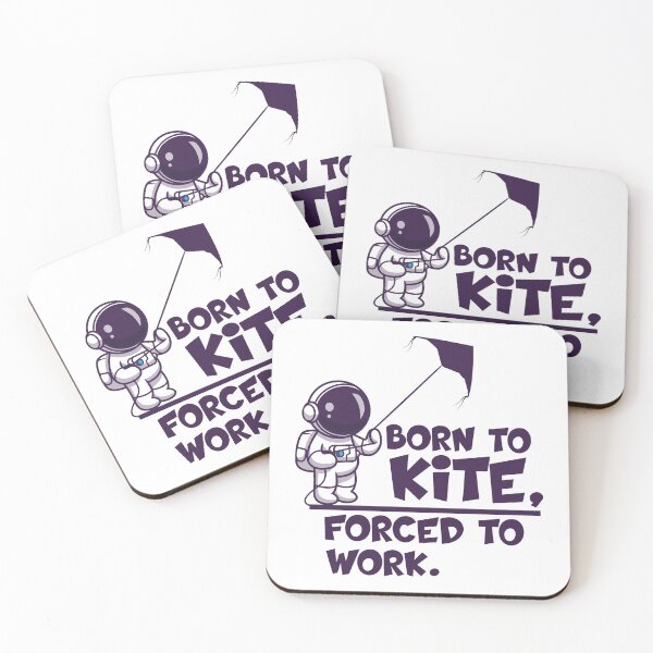 Item preview, born to kite forced to work gifts for kitesurfer  Astronaut Playing Kite designed and sold by 0umStore.