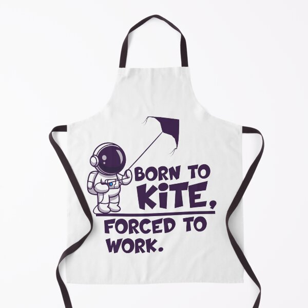 Item preview, born to kite forced to work gifts for kitesurfer Astronaut Playing Kite designed and sold by 0umStore.