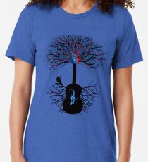 Camiseta de tejido mixto Rhythms of the Heart ~ Guitarra Surrealista