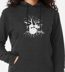 "Live the Beat to the Tempo of Creation" ~ drum tree art , version1 Lightweight Hoodie