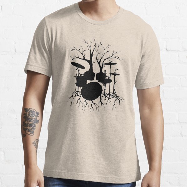 "Live the Beat to the Tempo of Creation" ~ drum tree art, version2 Essential T-Shirt