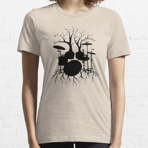 "Live the Beat to the Tempo of Creation" ~ drum tree art, version2 Essential T-Shirt