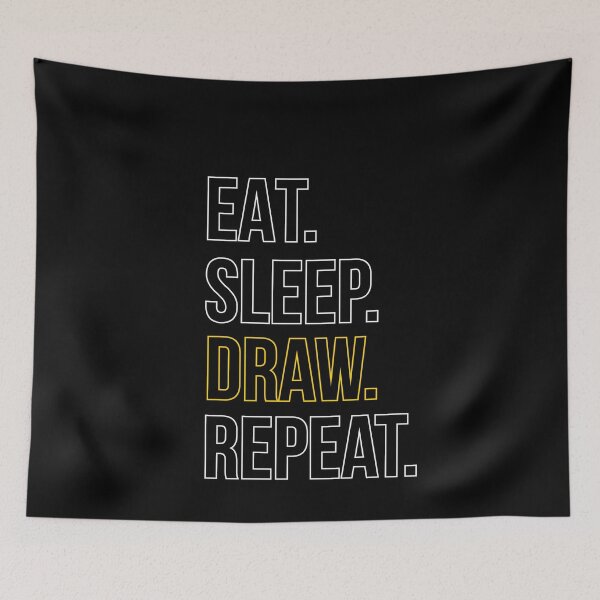 Item preview, Eat Sleep Draw Repeat gift for drawer designed and sold by AwesomeWorld1.