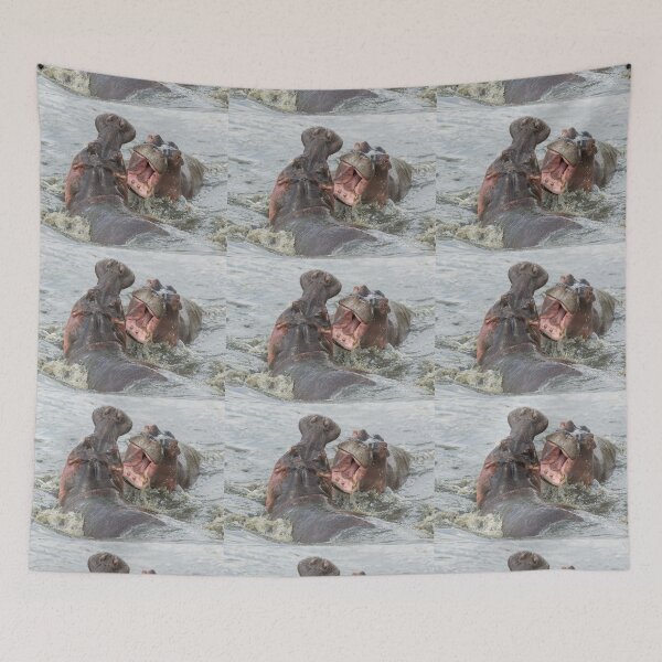 Item preview, Fighting hippos designed and sold by Ingo Gerlach.