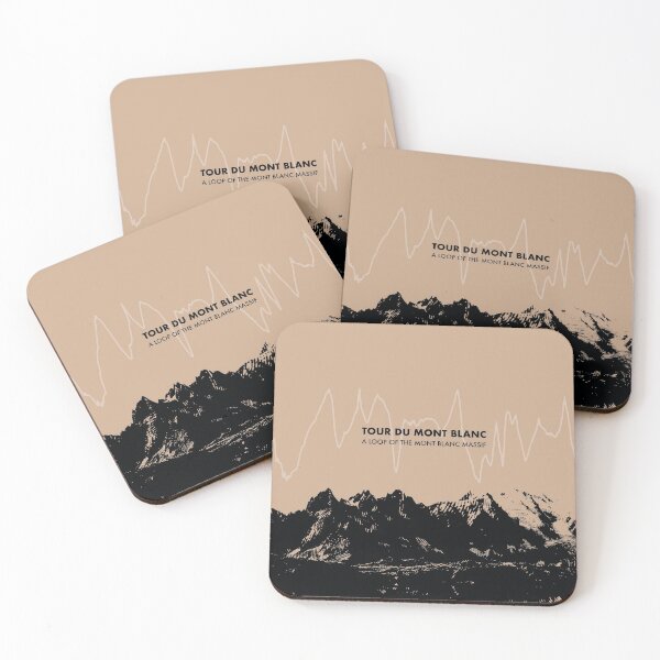 Item preview, Tour Du Mont Blanc Elevation Art - Brown designed and sold by PilgrimageShop.