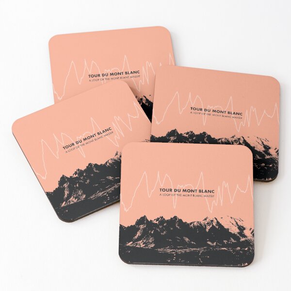 Item preview, Tour Du Mont Blanc Elevation Art - Peach designed and sold by PilgrimageShop.