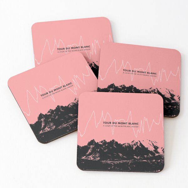 Item preview, Tour Du Mont Blanc Elevation Art - Pink designed and sold by PilgrimageShop.