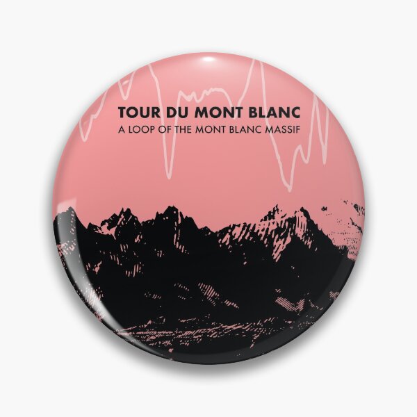 Item preview, Tour Du Mont Blanc Elevation Art - Pink designed and sold by PilgrimageShop.