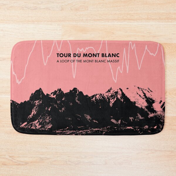Item preview, Tour Du Mont Blanc Elevation Art - Pink designed and sold by PilgrimageShop.