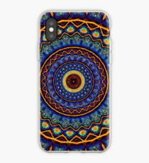Kaleidoscope 4 abstract stained glass mandala pattern iPhone Case