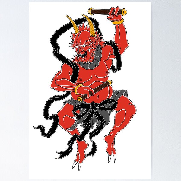 Item preview, Japanese Raijin Tattoo designed and sold by Figini-Design.
