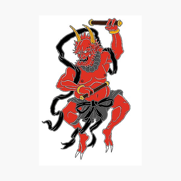 Item preview, Japanese Raijin Tattoo designed and sold by Figini-Design.