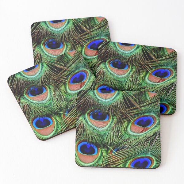 Item preview, Proud as a peacock 2. You can see why. Majestic blue green colour feathers, plumage. (From photograph of a live peacock). designed and sold by JellyBeenzz.
