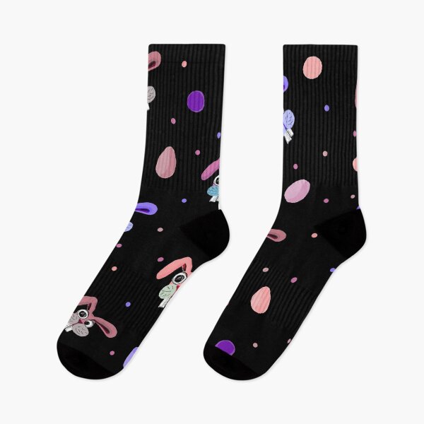 Item preview, Easter Bunny - colorful pattern (black) designed and sold by zazuzanta.