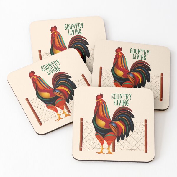 Item preview, Country Living (Rooster on Off White) designed and sold by PawsitiveMum.
