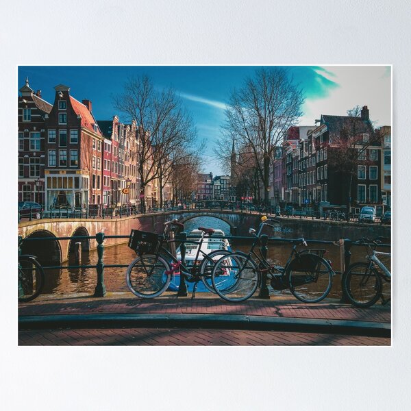 Aperçu de l'œuvre Vélos du canal d'Amsterdam créée et vendue par graziegranata.