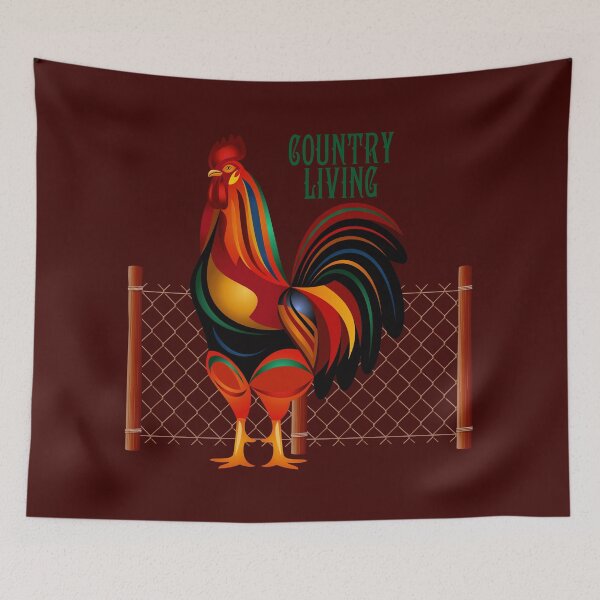 Item preview, Country Living (Rooster on Brown) designed and sold by PawsitiveMum.