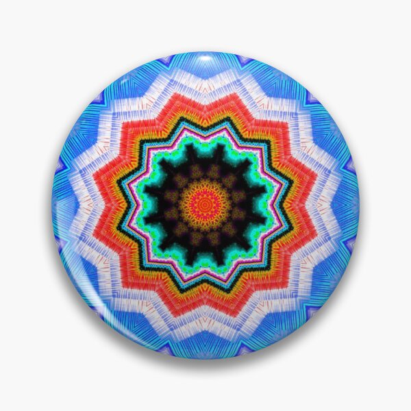 Item preview, Blue and Turquoise Jiggle Spin Full Spectrum 12 Point designed and sold by Kay Patterson.