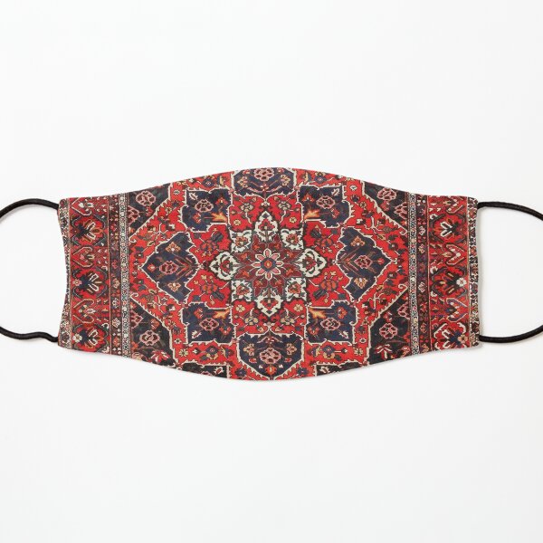 Tufted carpet / loop pile / Bakhtiari Rug | Antique Persian Bakhtiari Carpet wool  Kids Mask
