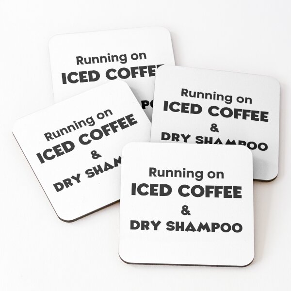 Item preview, Running on iced coffee and dry shampoo lazy girl white designed and sold by daguilon.