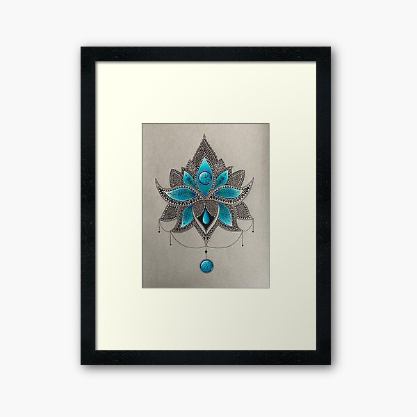 Lotus Flower Framed Art Print