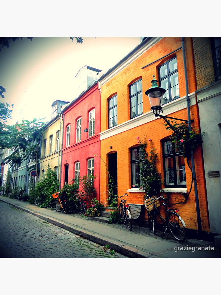 "Kopenhagen houses" Sticker for Sale by graziegranata Redbubble