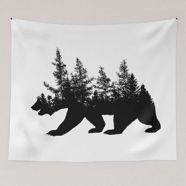 Item preview, Abstract bear illustration designed and sold by BorneowithLove.