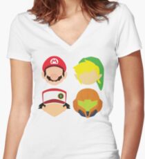 Nintendo Greats Women's Fitted V-Neck T-Shirt