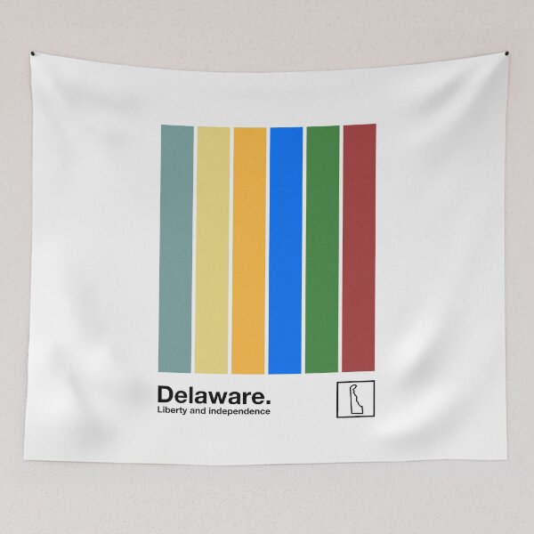 Item preview, Delaware  // Original Minimalist Artwork Poster Design designed and sold by AestheticNow.