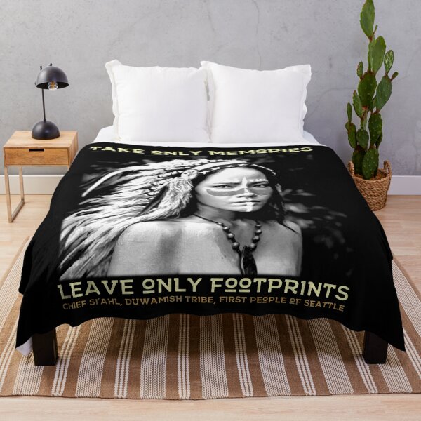 Item preview, Take Only Memories, Leave Only Footprints, Native American, Duwamish Tribe designed and sold by Proverbial Wisdom Design.