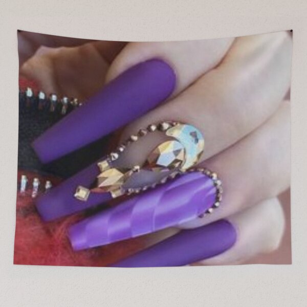 Item preview, Awesome purple nails designs. designed and sold by Lan thi Nguyen.