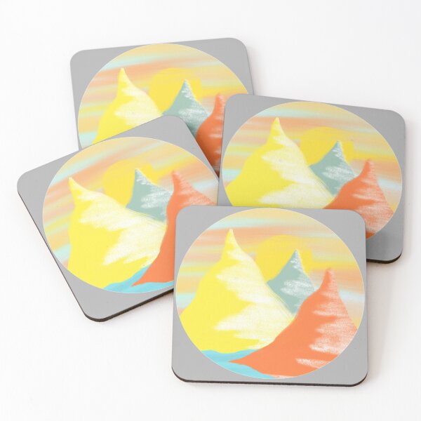 Item preview, Mountains sunset circle  designed and sold by CatJohnCranston.