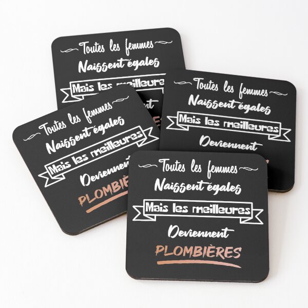 Aperçu de l'œuvre Les meilleures femmes deviennent plombières (français) créée et vendue par 2Girls1Shirt.