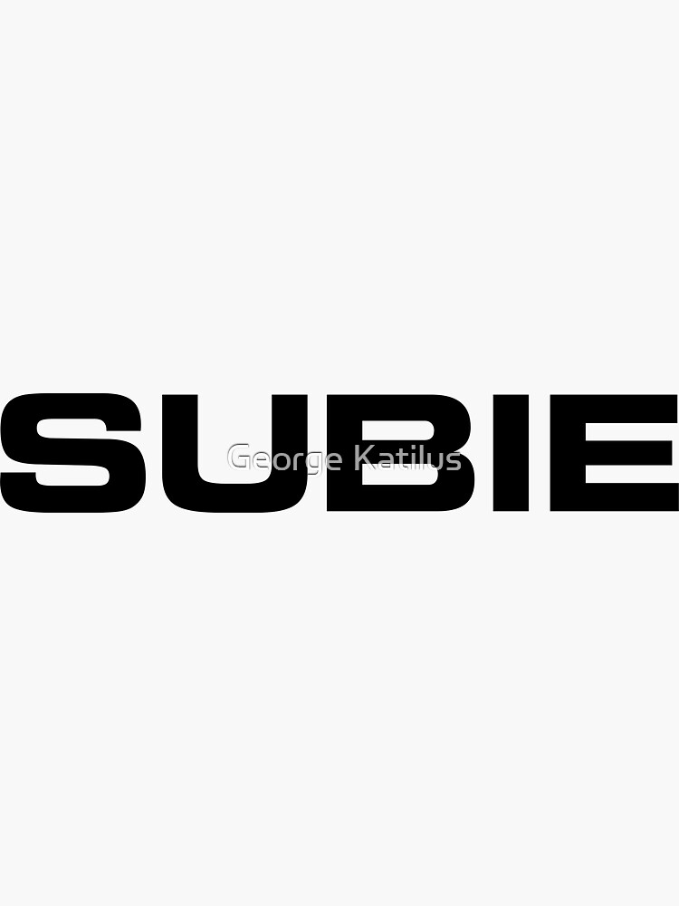 "SUBIE" Sticker for Sale by fmslax98 Redbubble