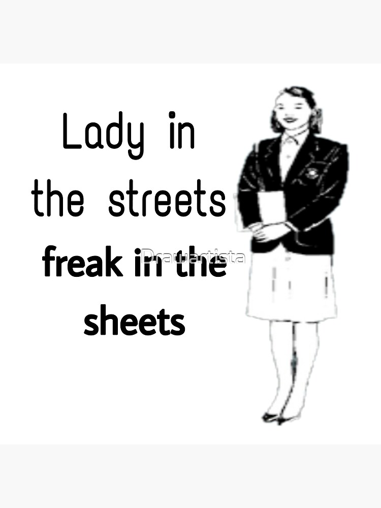 Lady In The Streets Freak In The Sheets Poster For Sale By Drawartista Redbubble 