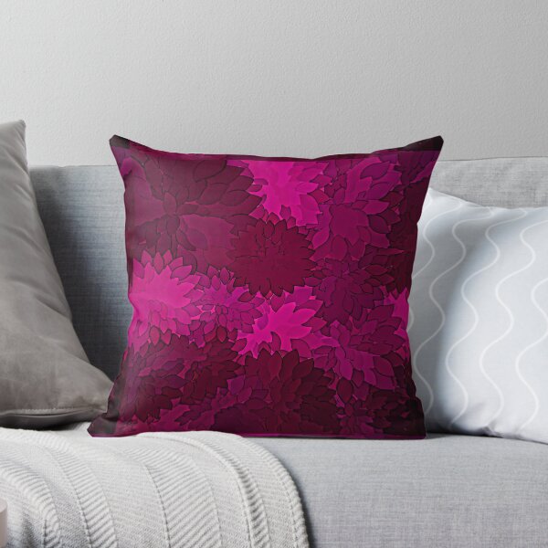 Ornamental Pattern with Red Colour Art Design 2021 Throw Pillow