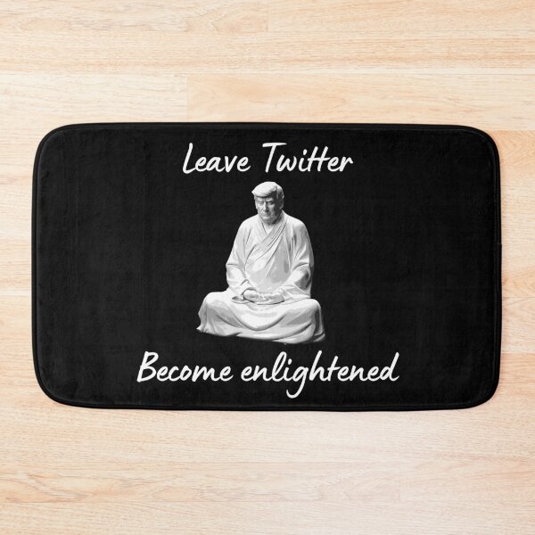 Item preview, Leave Twitter become ENLIGHTENED. Trump meditating statue. Black. designed and sold by Sabrinaski.