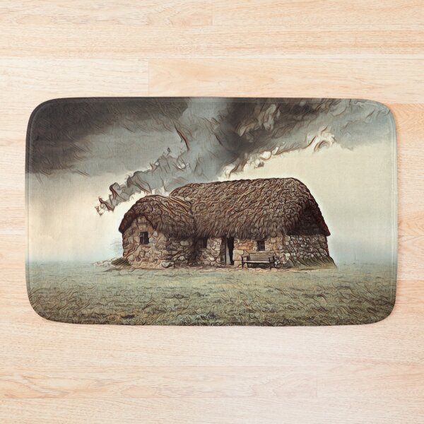 Item preview, Stone house against a foggy background designed and sold by crea-homedesign.