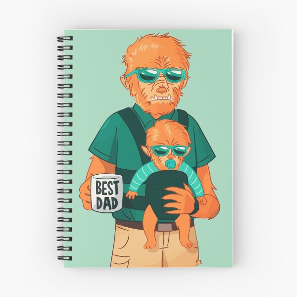 Item preview, Suburban Wolfman Dad with Wolf Baby in a Sling designed and sold by SLAG-Creative.