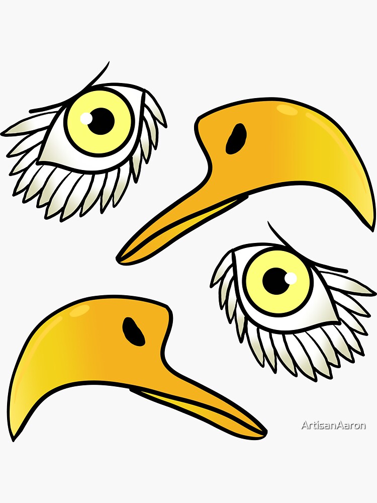 "Eagle Crash Helmet Sticker Pack" Sticker for Sale by ArtisanAaron