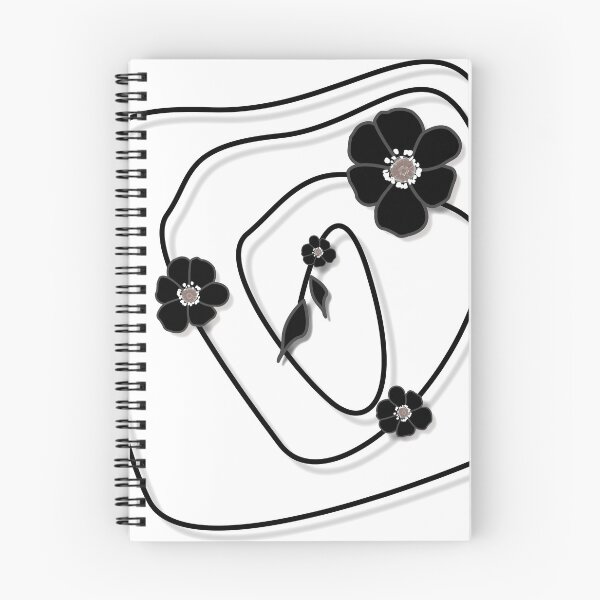 Aperçu de l'œuvre Motif floral noir et blanc inspiré du vitrail frappant - Caroline Laursen Original créée et vendue par Caroline Laursen.