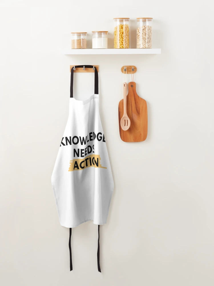 Thumbnail 4 of 6, Apron, Knowledge needs action designed and sold by beProgrammer.